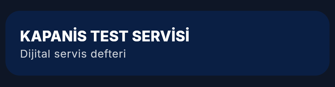 Servis Lacivert temasında defter başlığı