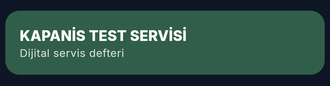Servis Zümrüt temasında defter başlığı